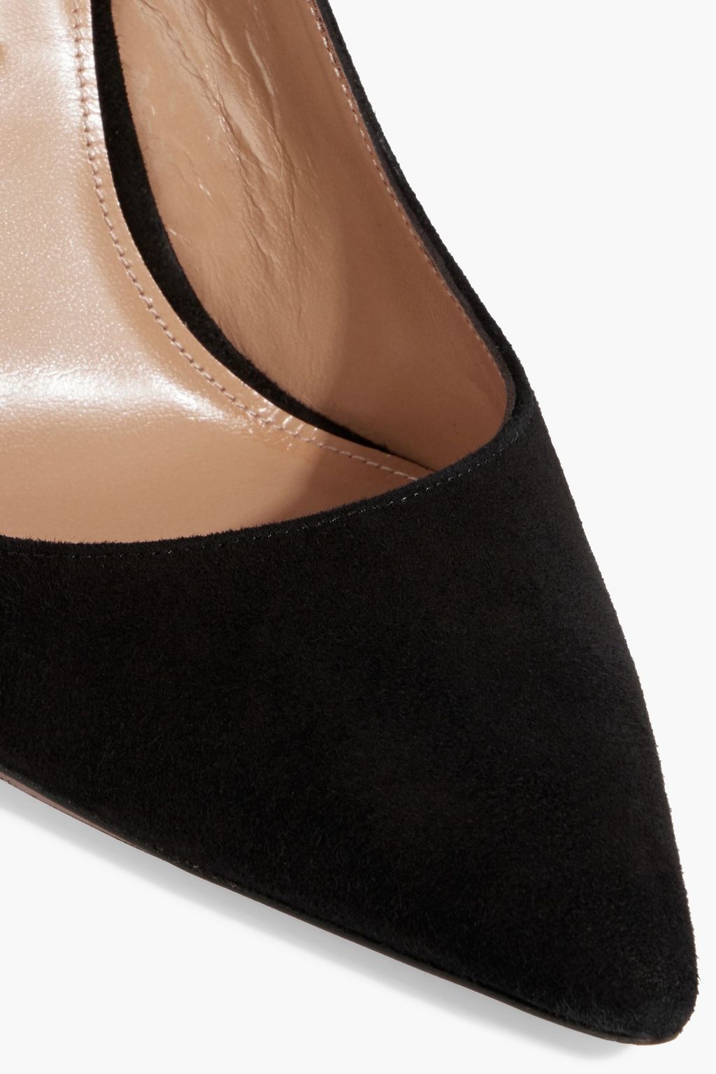 AQUAZZURA Deneuve Bow 105 suede pumps