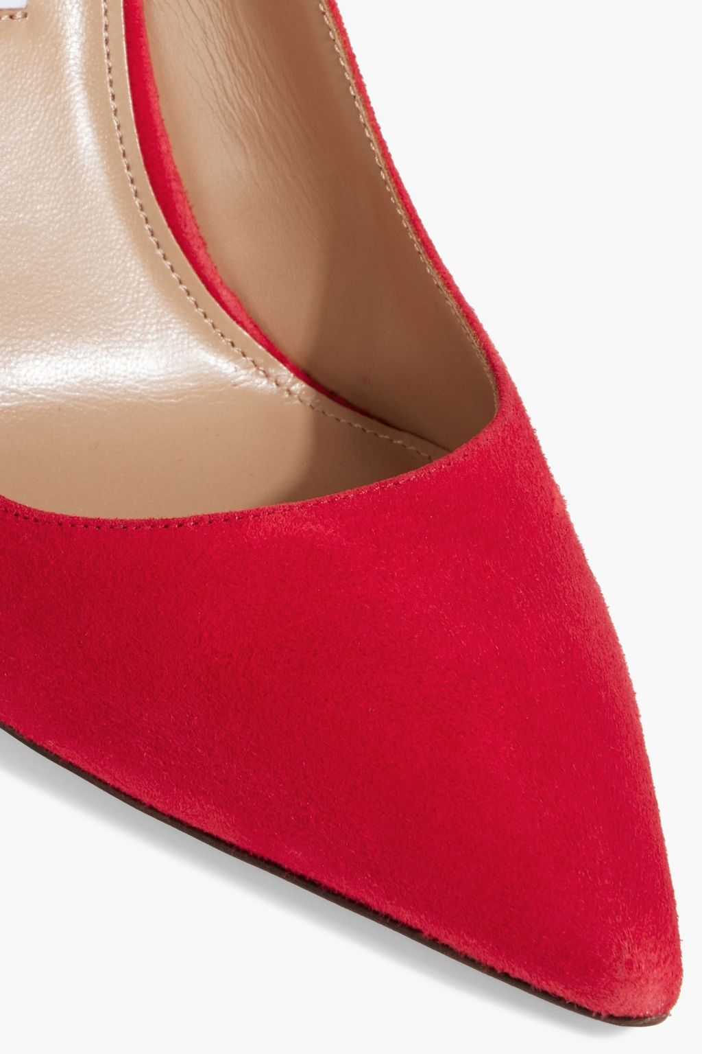 AQUAZZURA Deneuve Bow 105 suede pumps