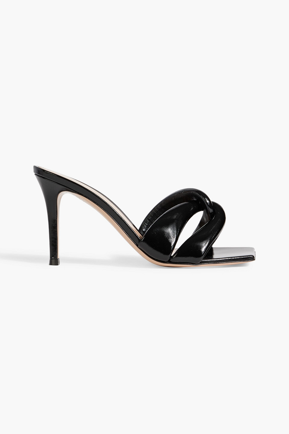 Gianvito Rossi Amour Twisted Patent-leather Mules