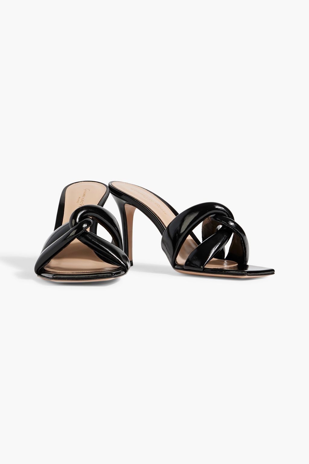 GIANVITO ROSSI Amour twisted patent-leather mules