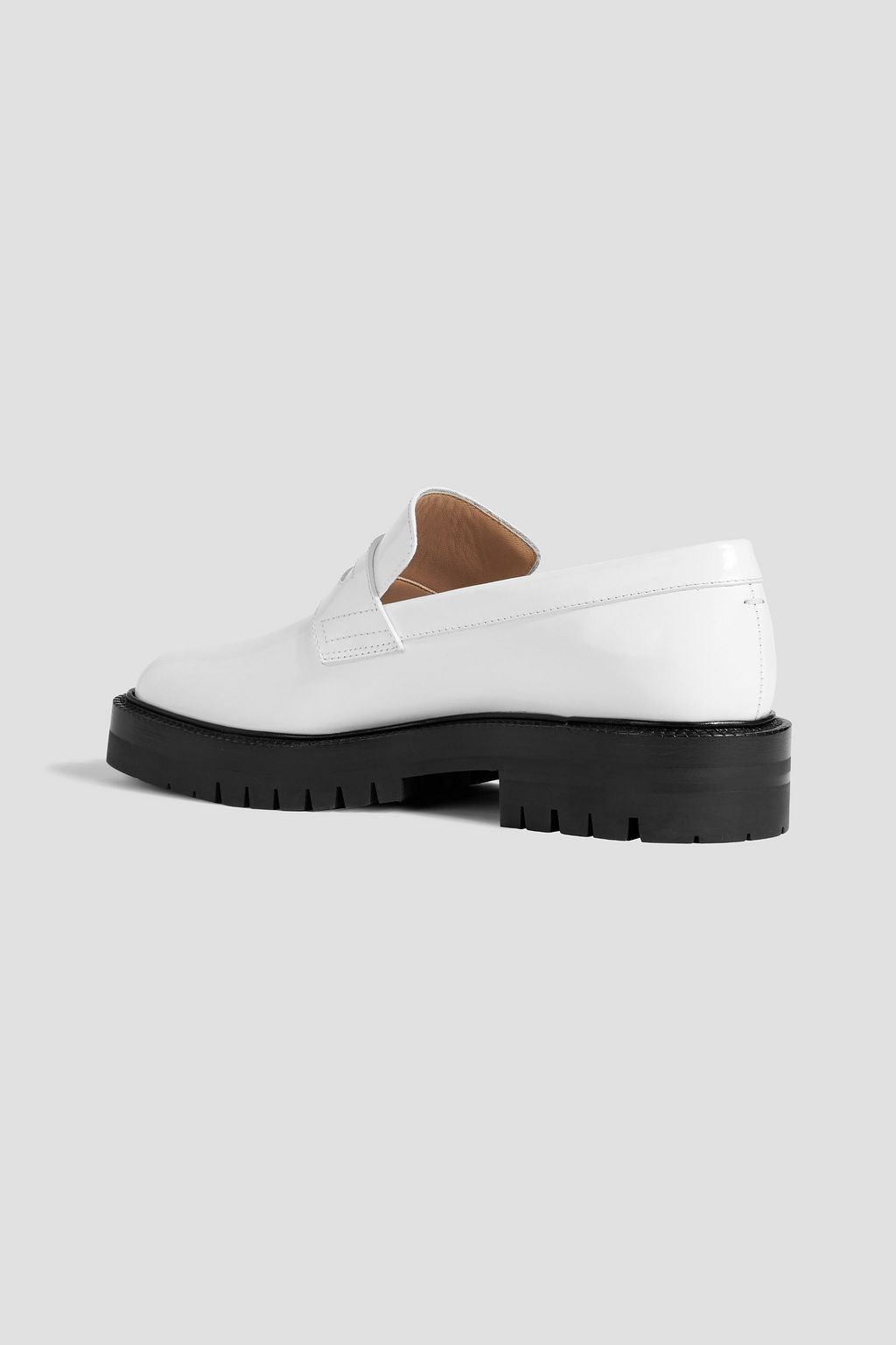 MAISON MARGIELA Tabi split-toe glossed-leather loafers