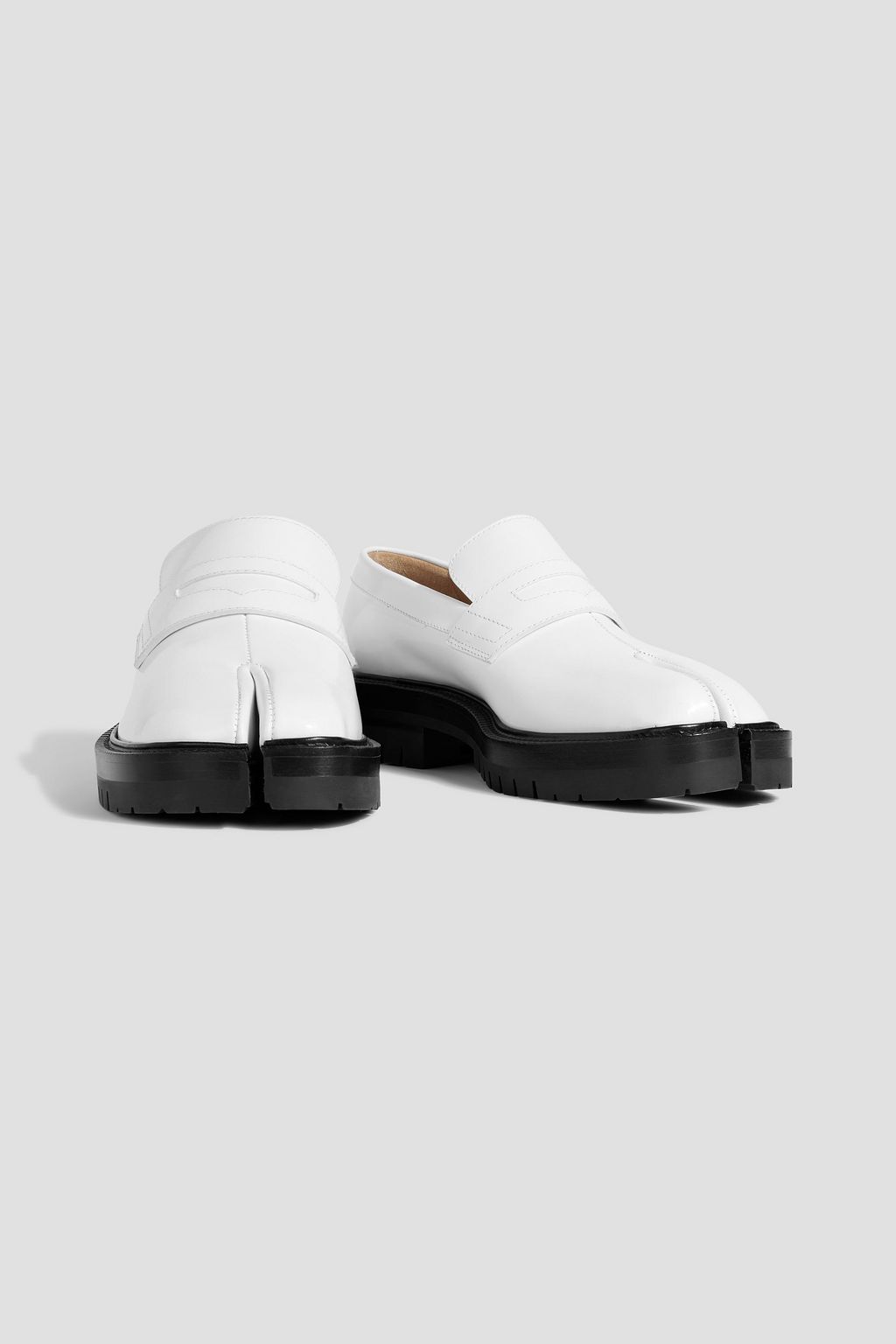 MAISON MARGIELA Tabi split-toe glossed-leather loafers