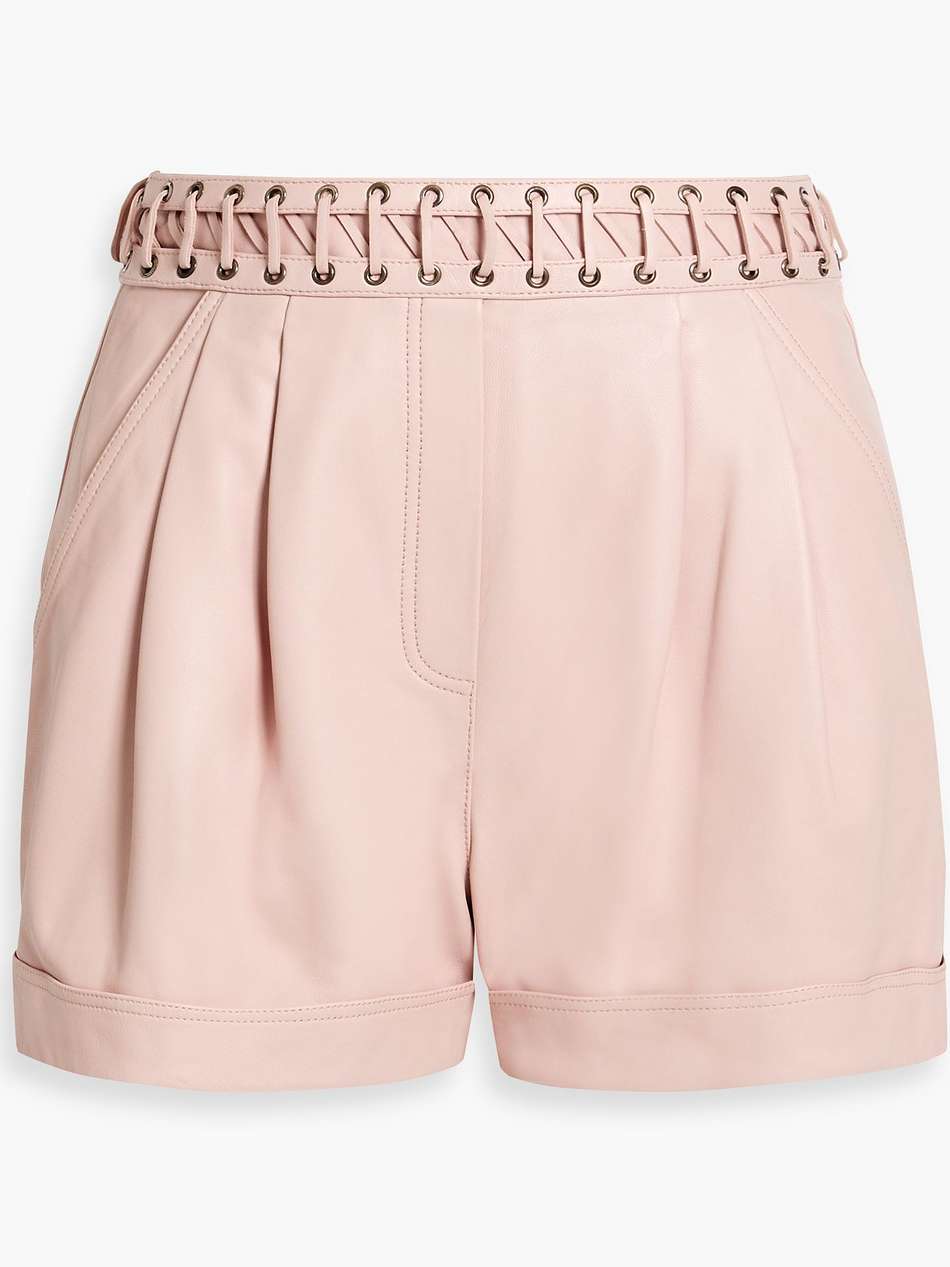 leather shorts