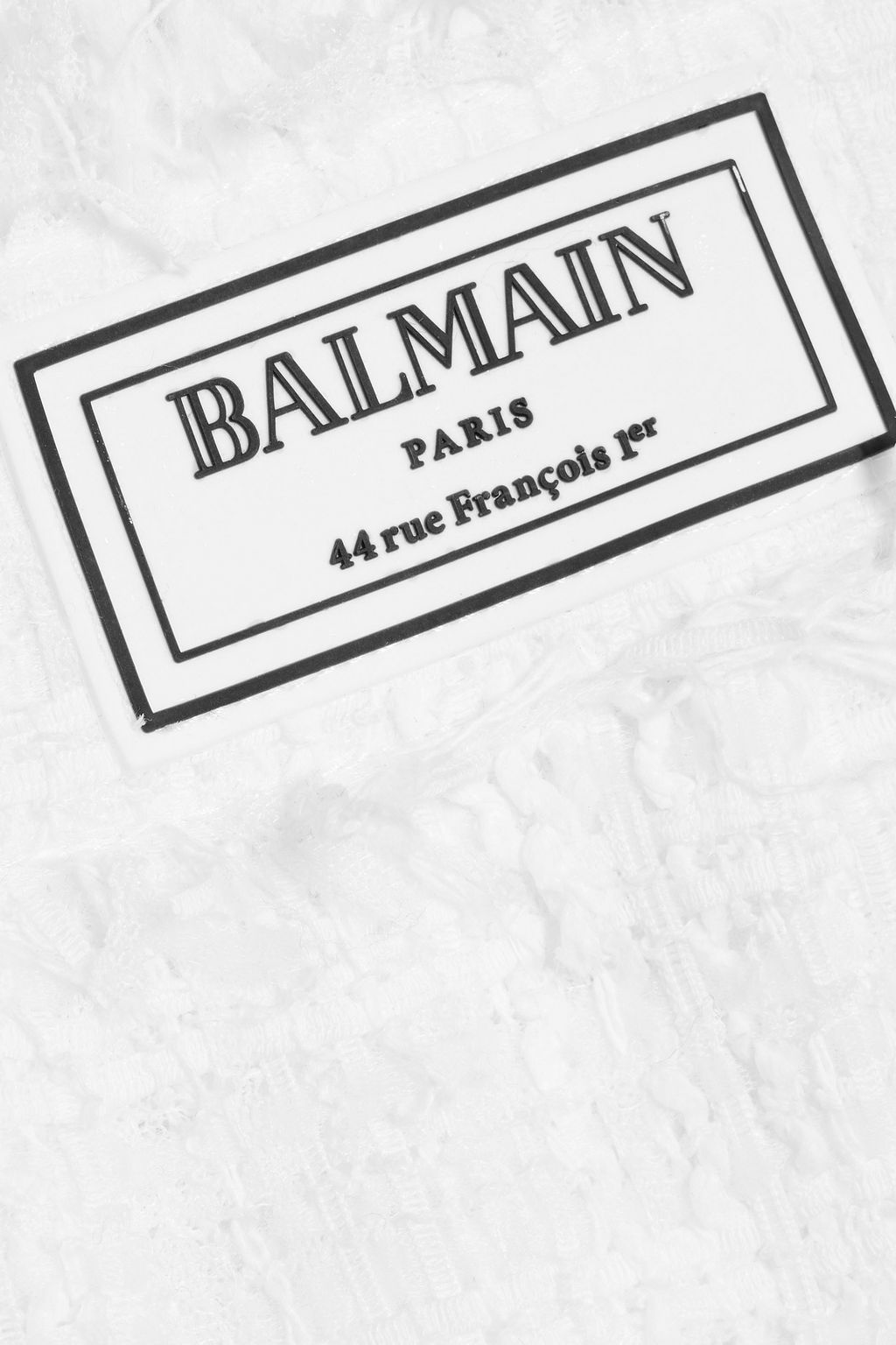 BALMAIN Pleated tweed mini skirt