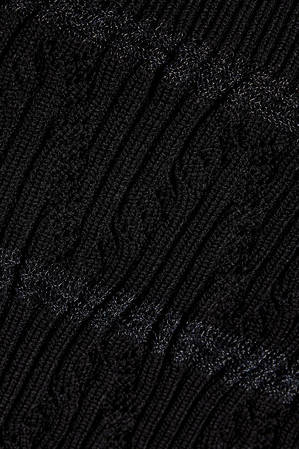 BALMAIN Ribbed and pointelle-knit mini dress