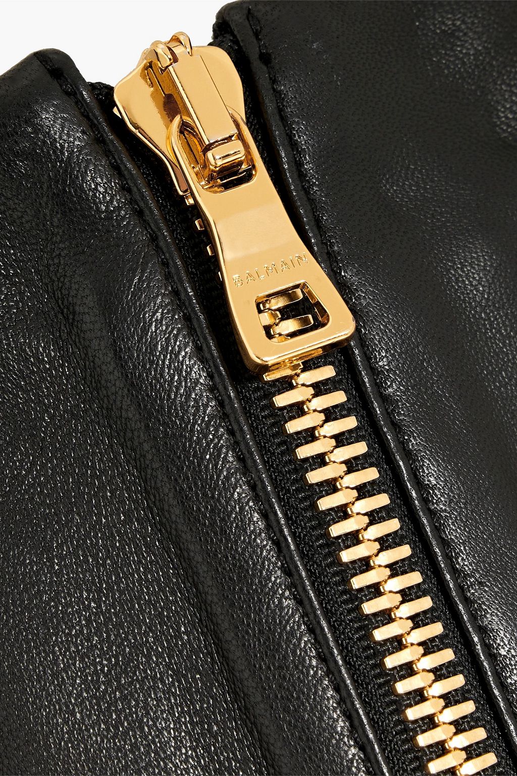 BALMAIN Leather mini skirt