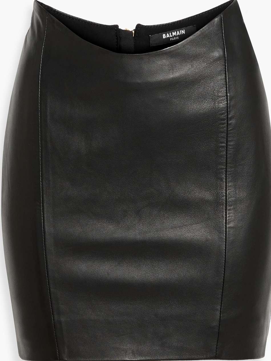 leather mini skirt