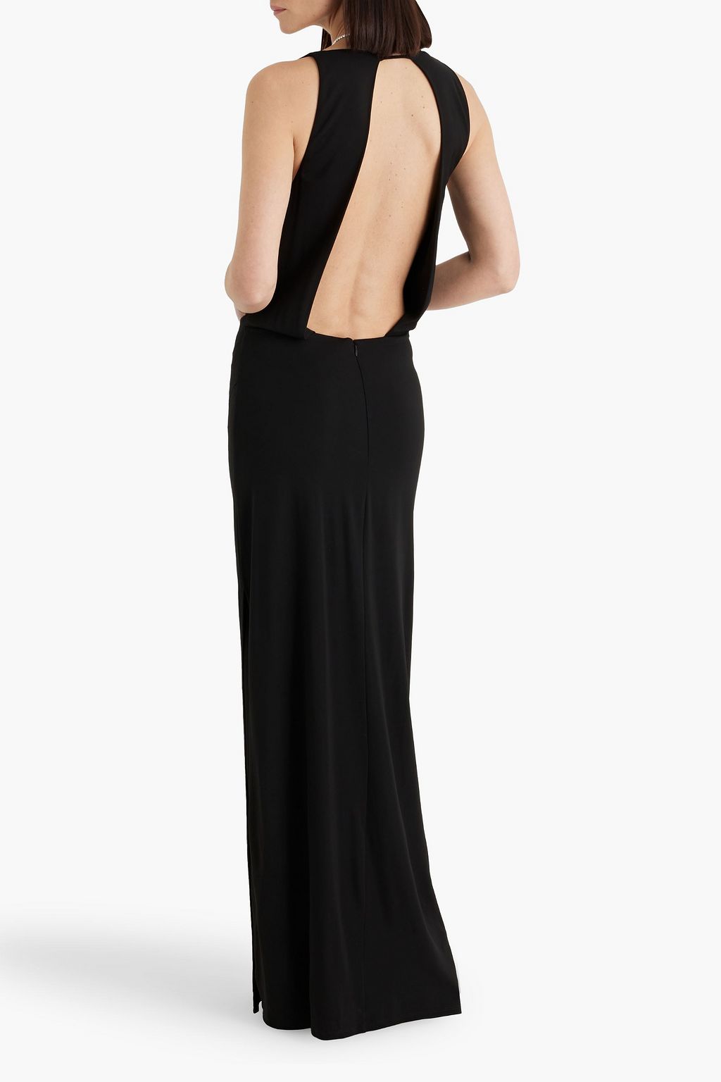 SIMKHAI Kosme open-back draped stretch-jersey gown