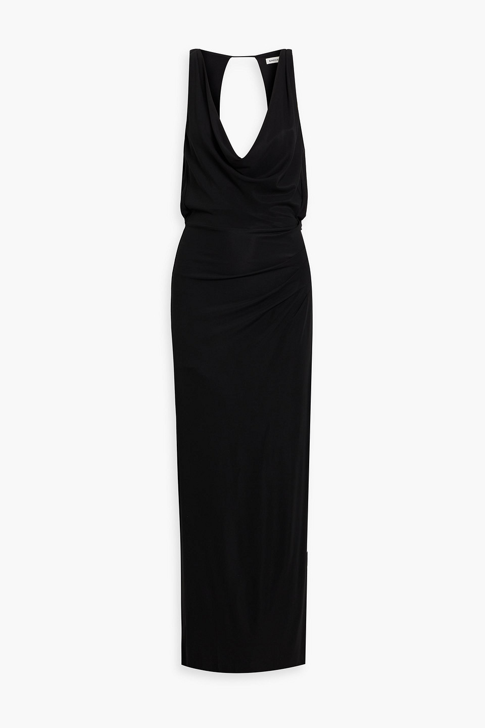 Simkhai Kosme Open-back Draped Stretch-jersey Gown In Black