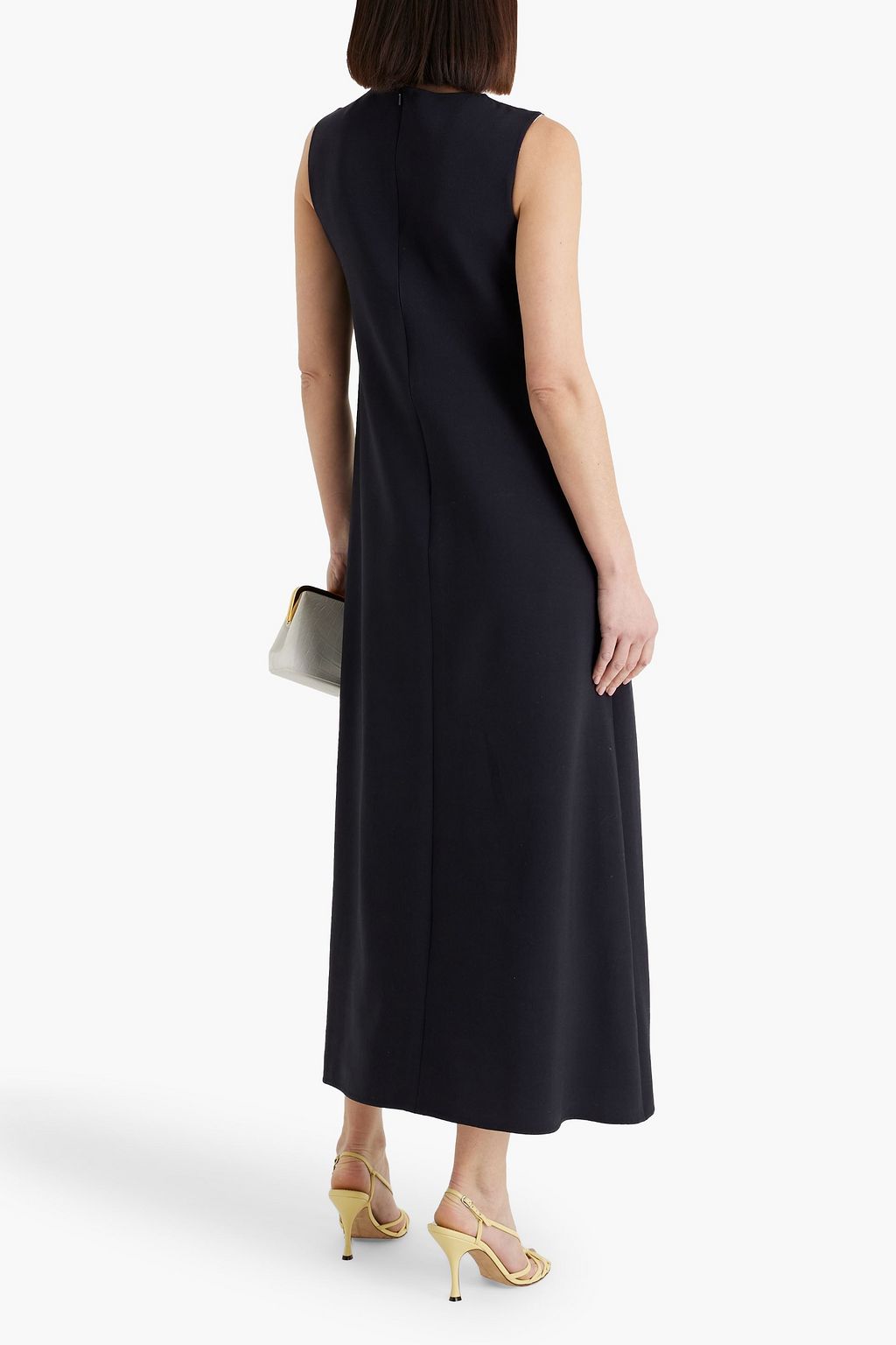 OSCAR DE LA RENTA グランドプードルウール混 ミディワンピース フローラルプリント