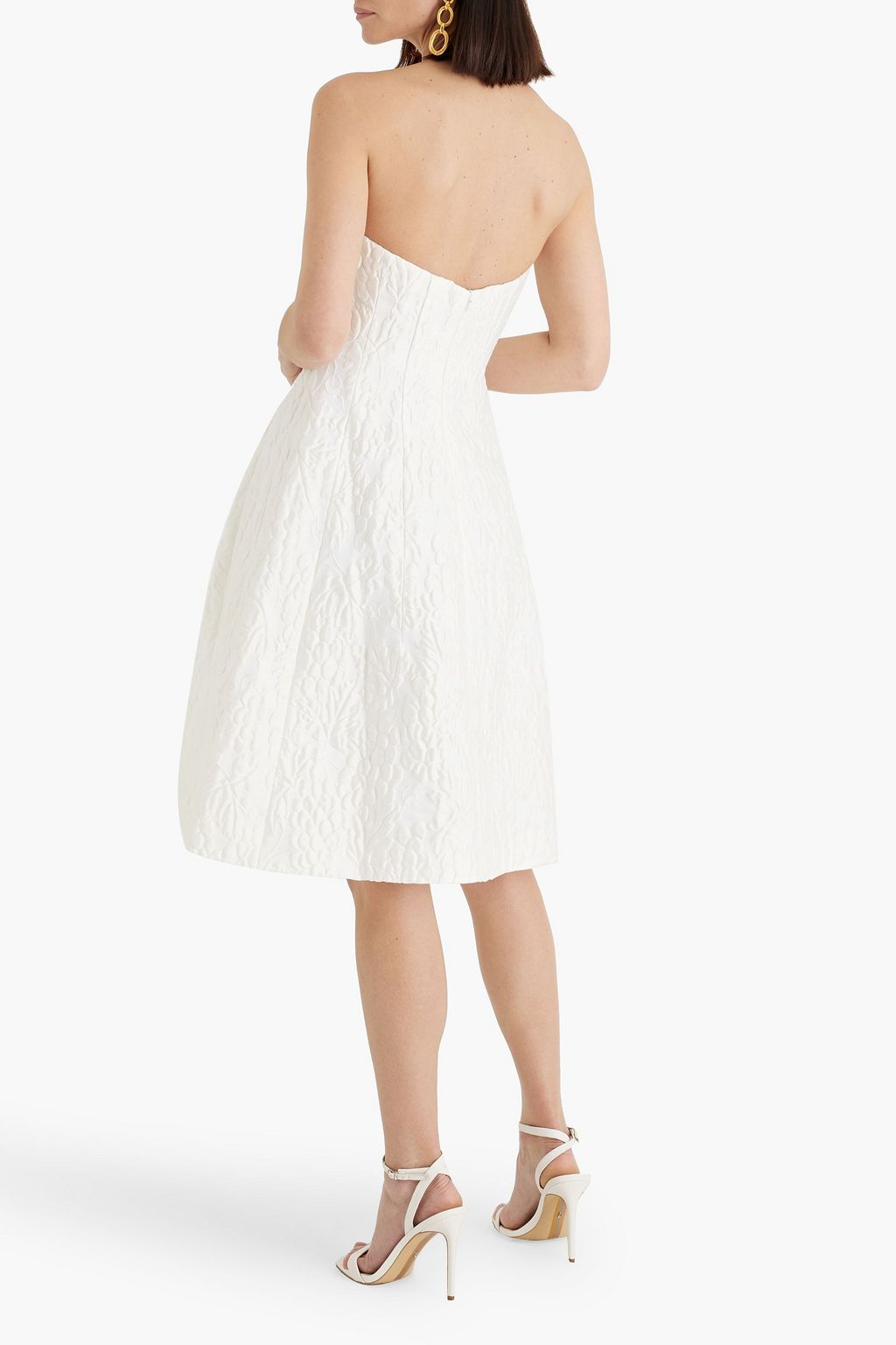 OSCAR DE LA RENTA Strapless cloqué dress