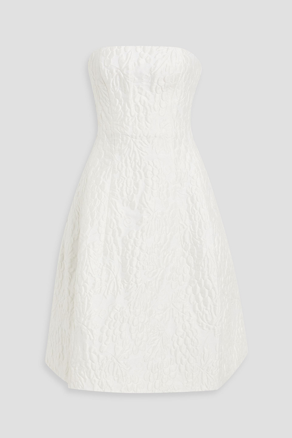 Oscar De La Renta Strapless Cloqué Dress