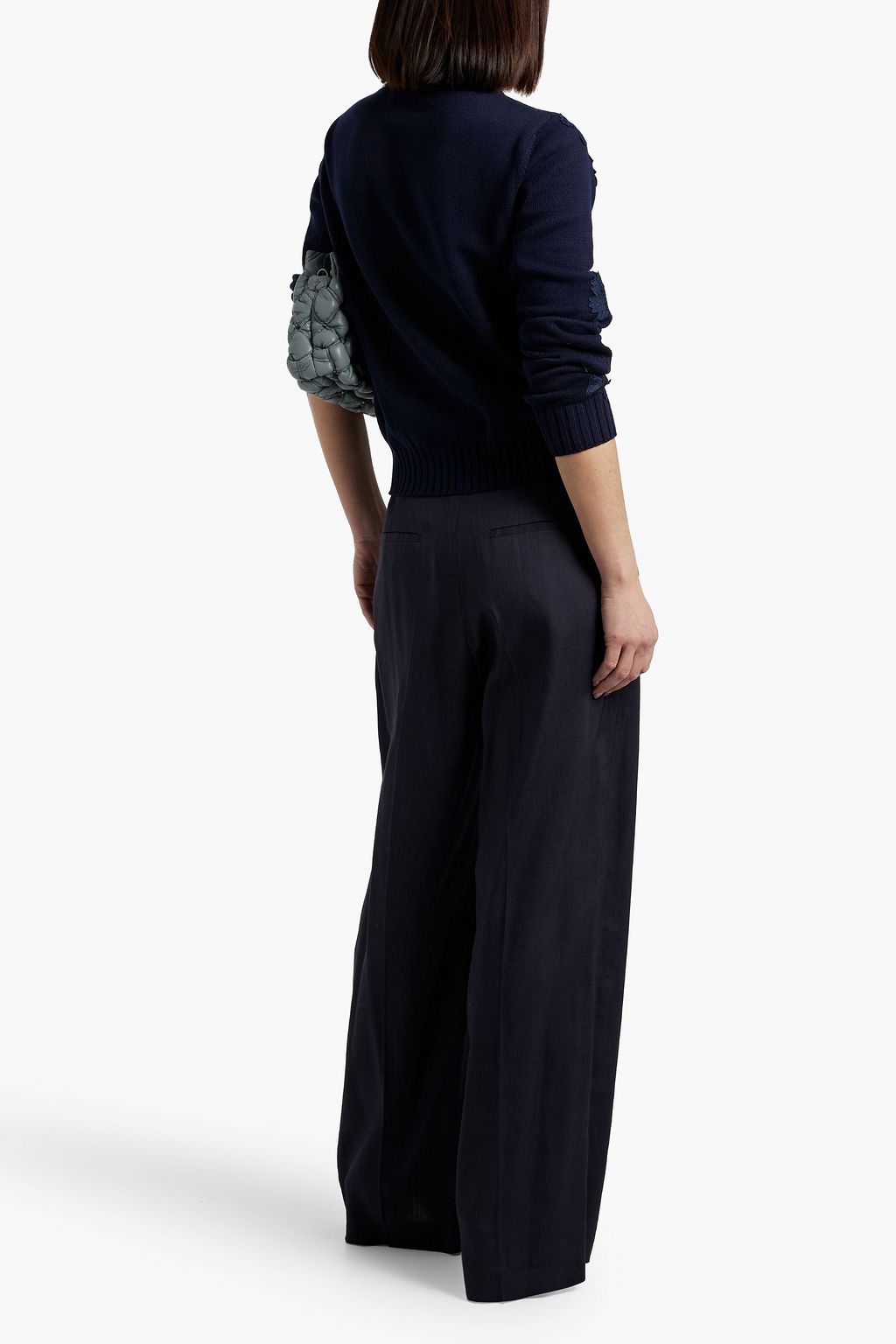 OSCAR DE LA RENTA Embroidered cotton sweater
