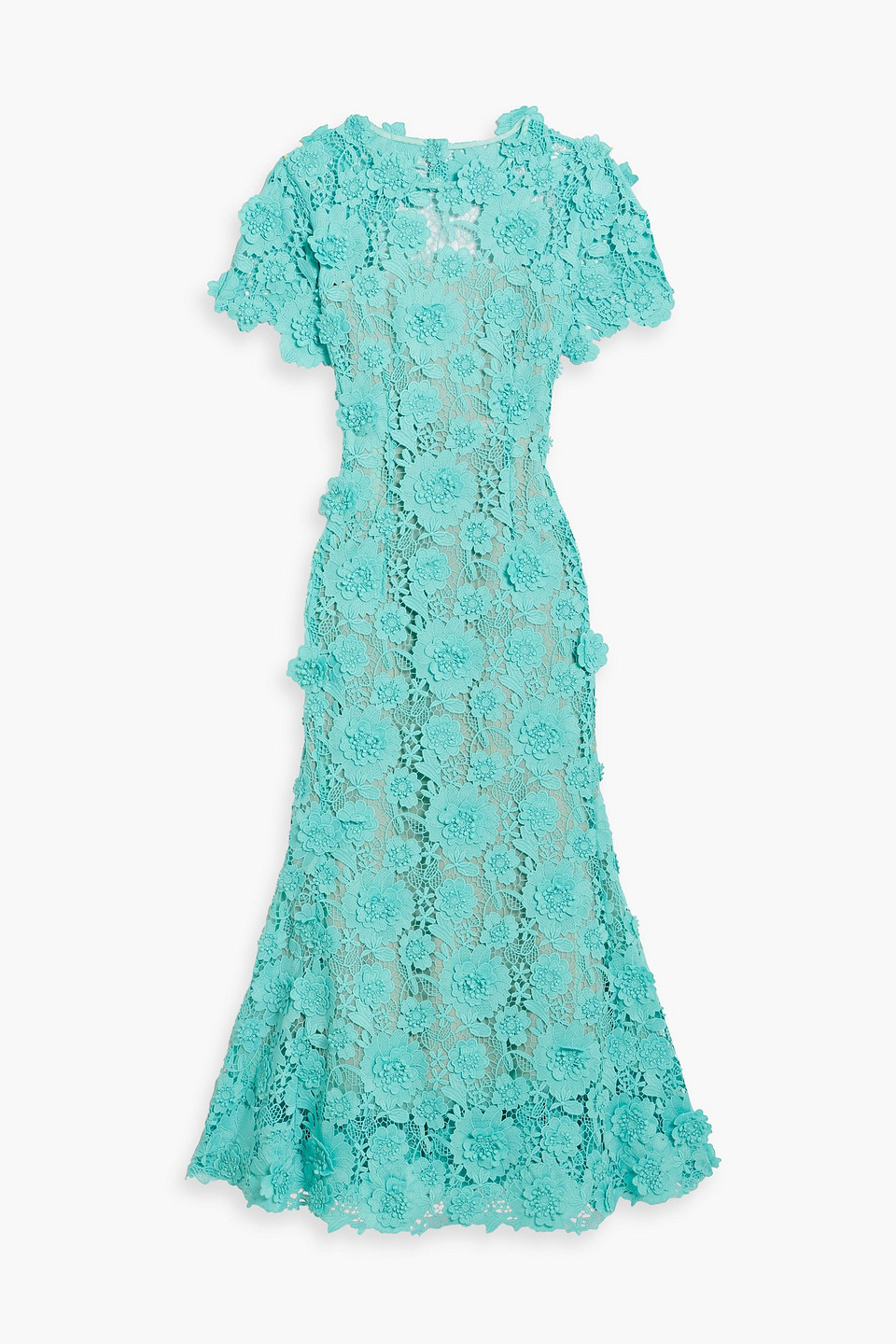 Cutout guipure lace maxi dress