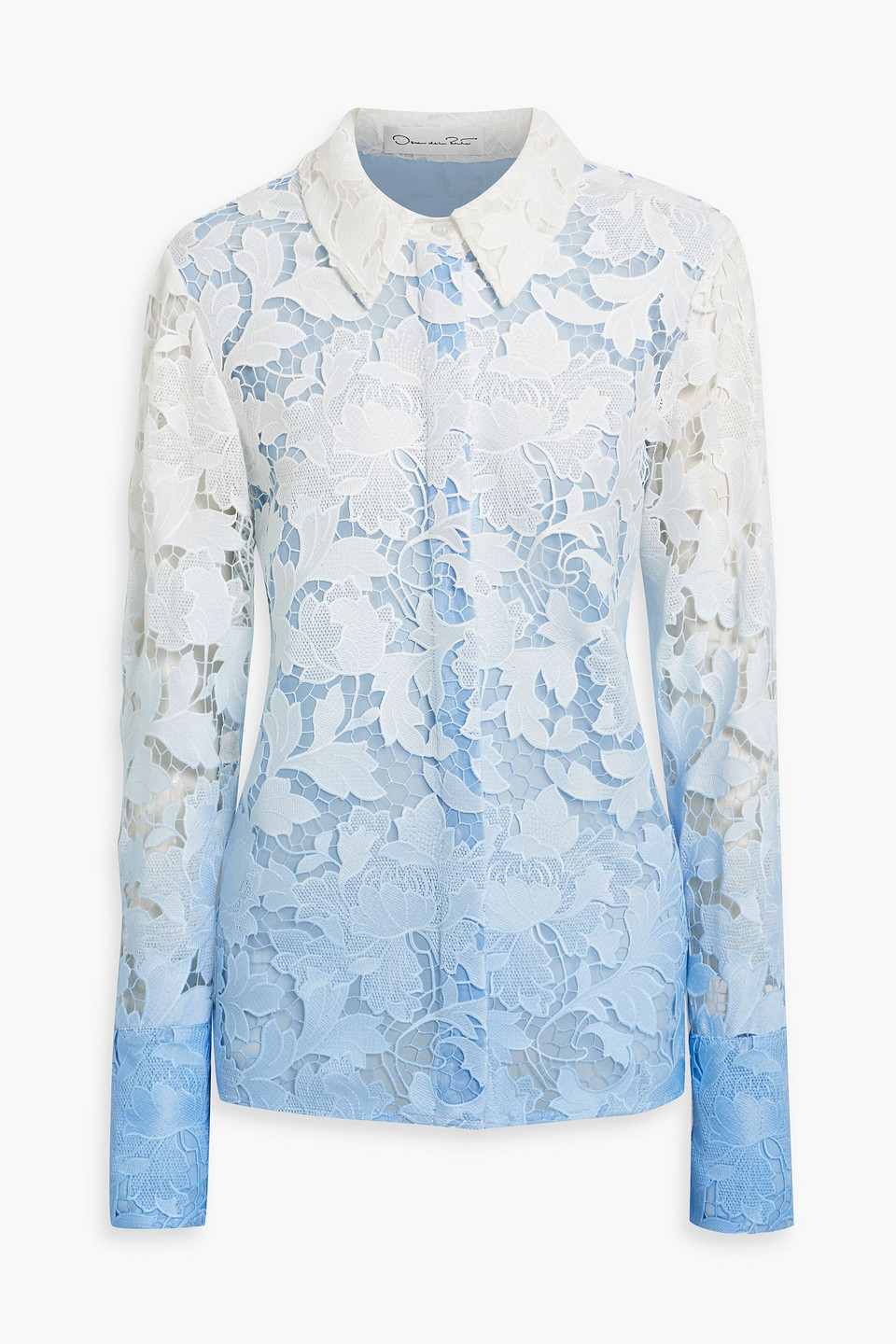 Dégradé guipure lace shirt