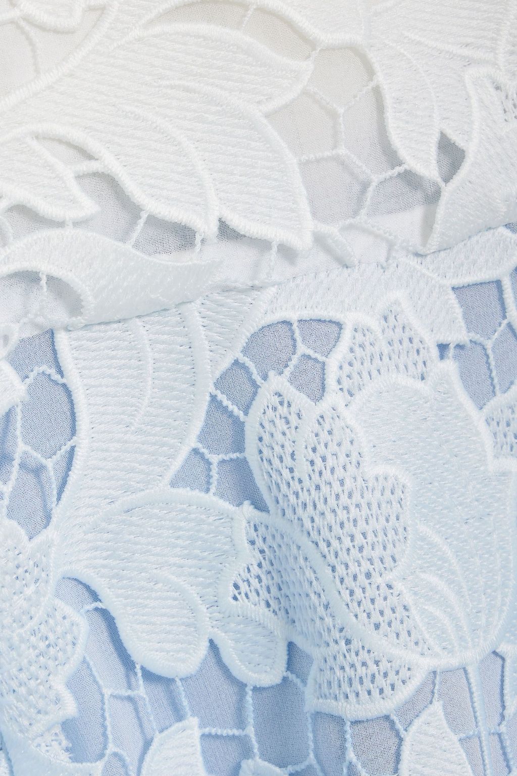 OSCAR DE LA RENTA Dégradé guipure lace midi dress