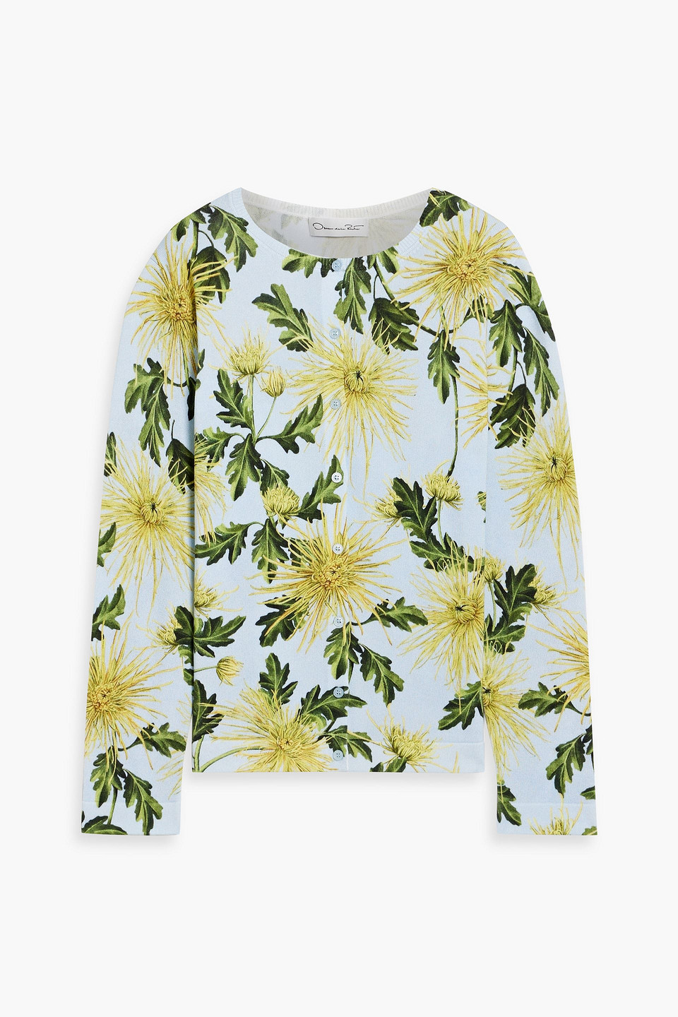 Oscar De La Renta Jacquard-knit Cotton-blend Cardigan