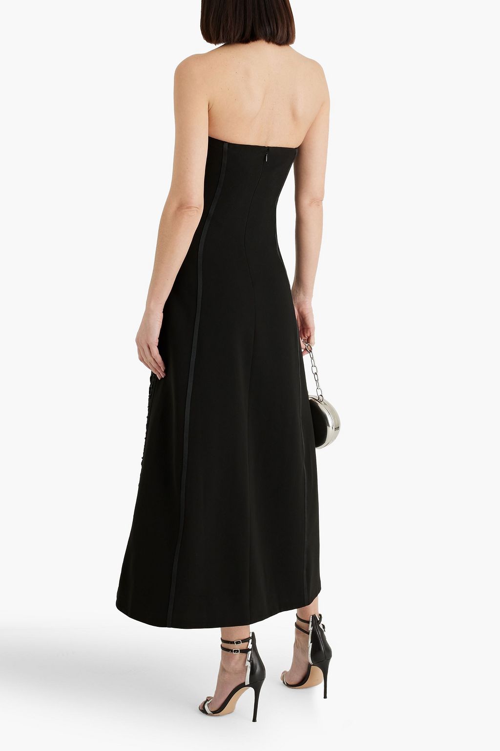 SIMKHAI Dennison strapless crepe midi dress
