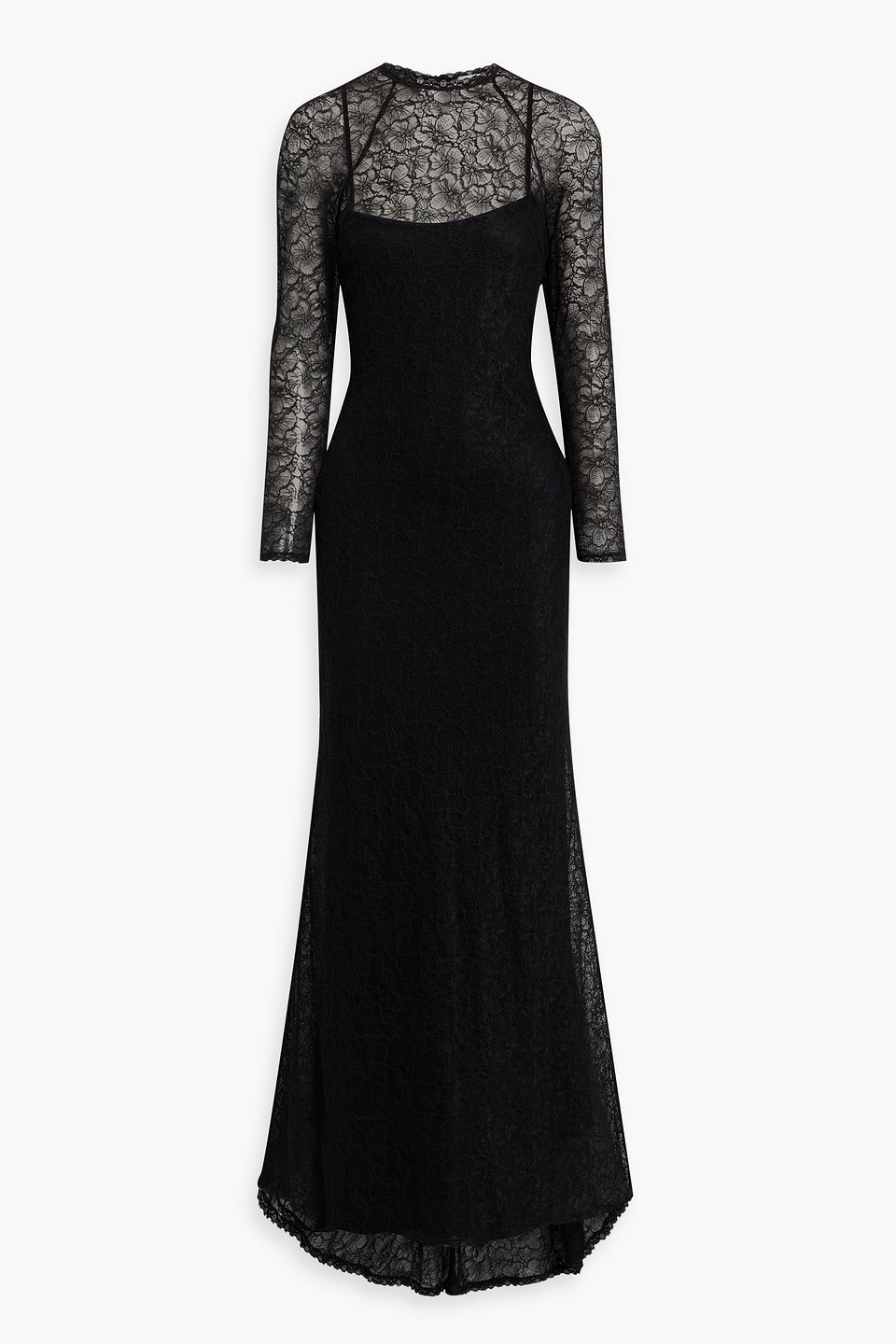Simkhai Stacy Stretch-lace Gown In Black