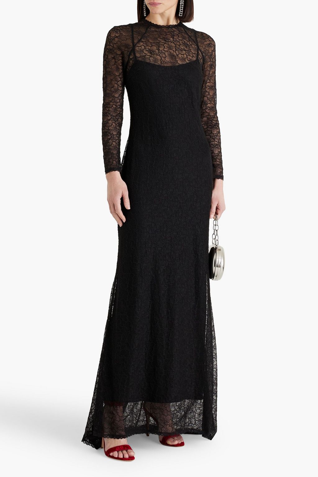 SIMKHAI Stacy stretch-lace gown