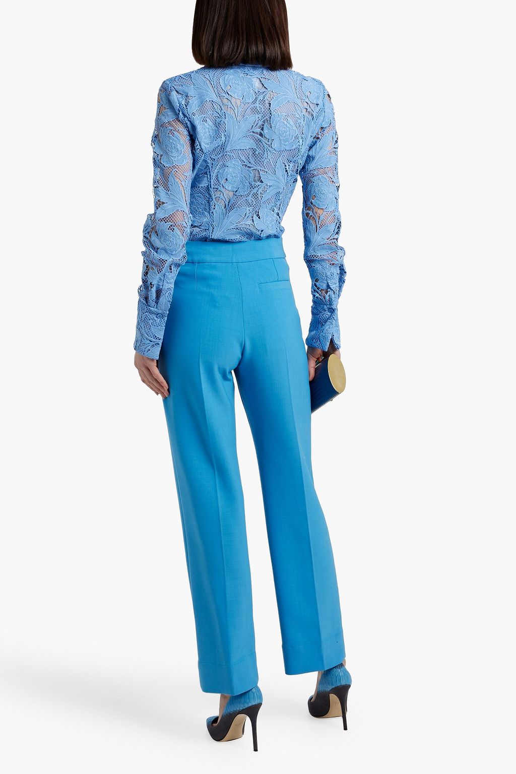 OSCAR DE LA RENTA Guipure lace shirt