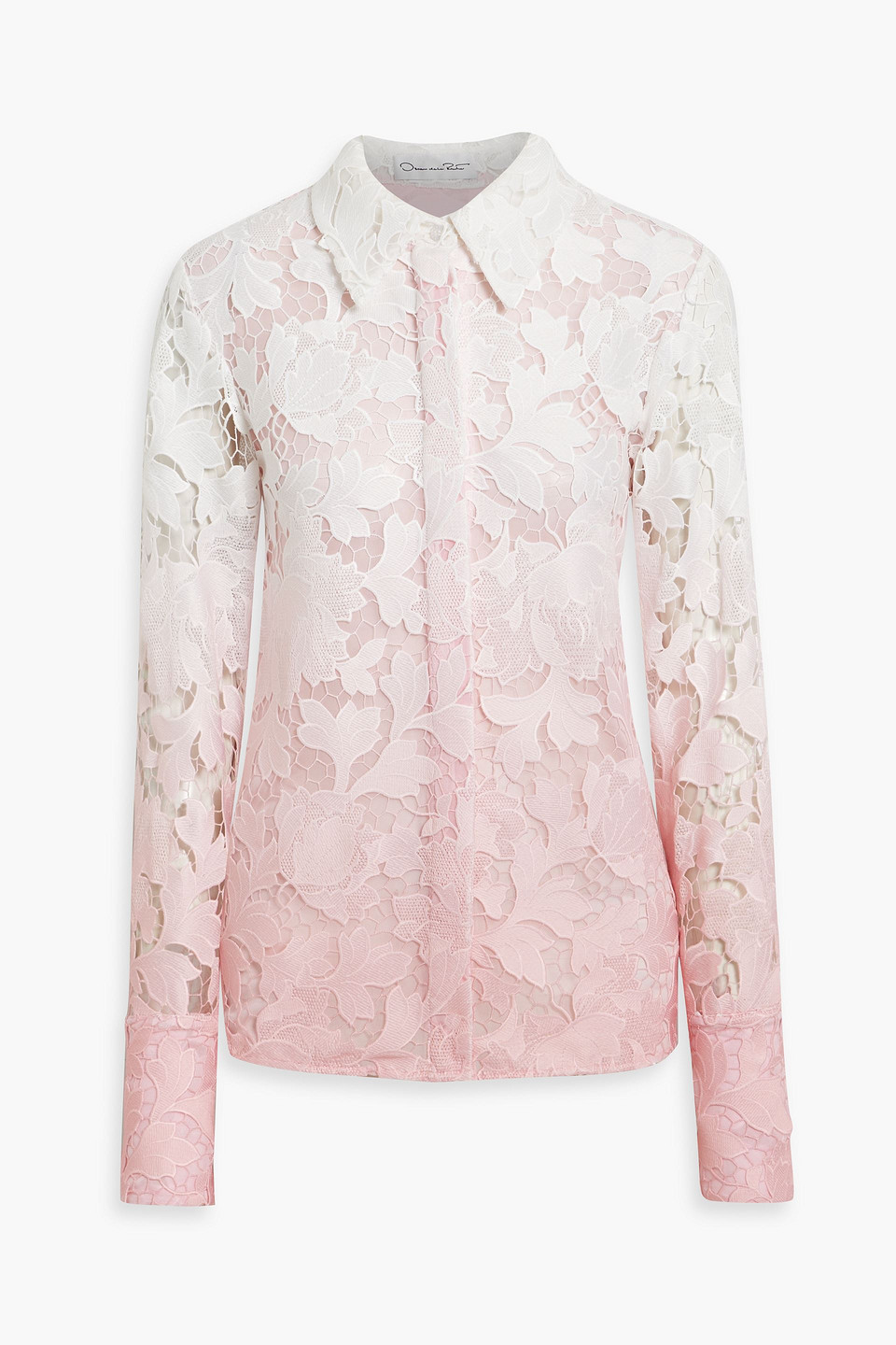 Dégradé guipure lace shirt