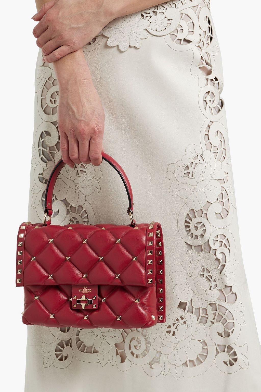 VALENTINO GARAVANI Candystud quilted leather tote