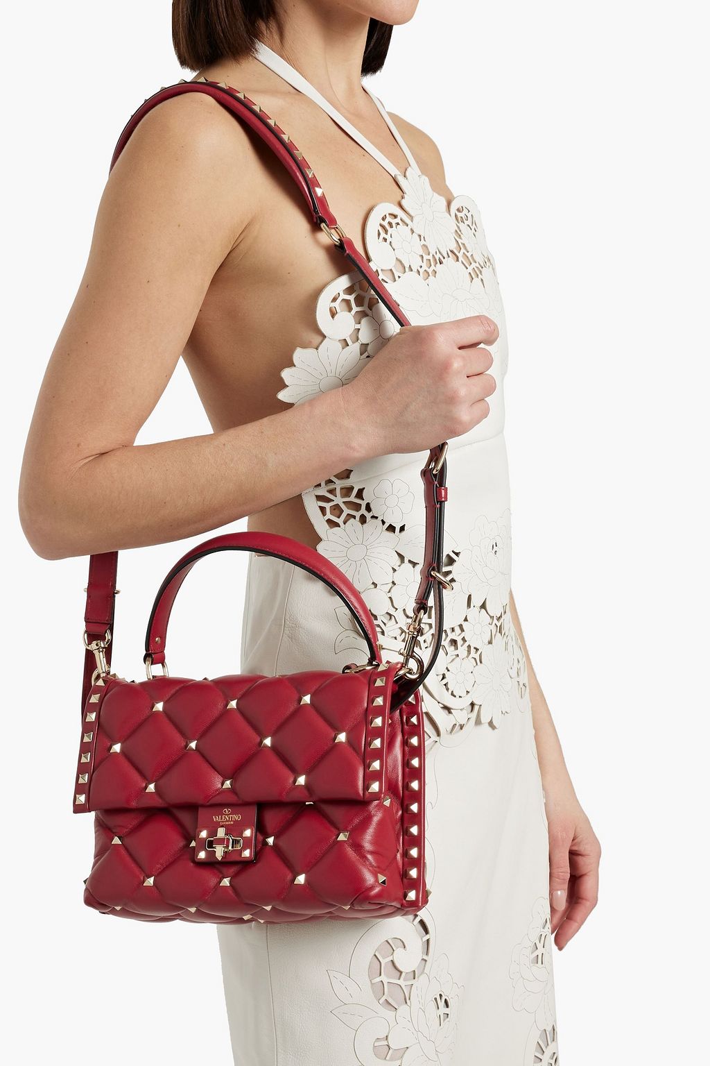 VALENTINO GARAVANI Candystud quilted leather tote