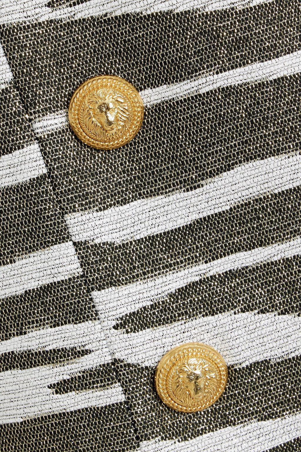 BALMAIN Metallic zebra-jacquard mini skirt
