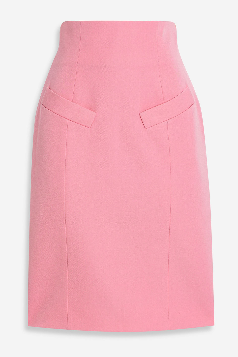Balmain Grain De Poudre Wool Mini Skirt In Pink