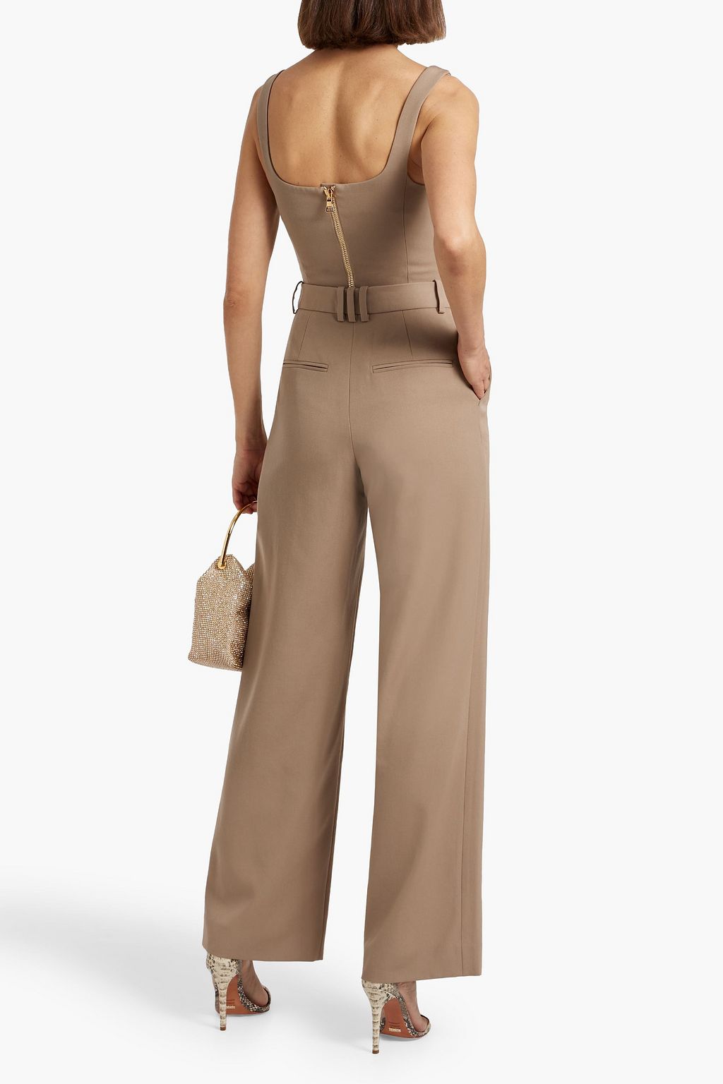BALMAIN Wool-twill wide-leg pants