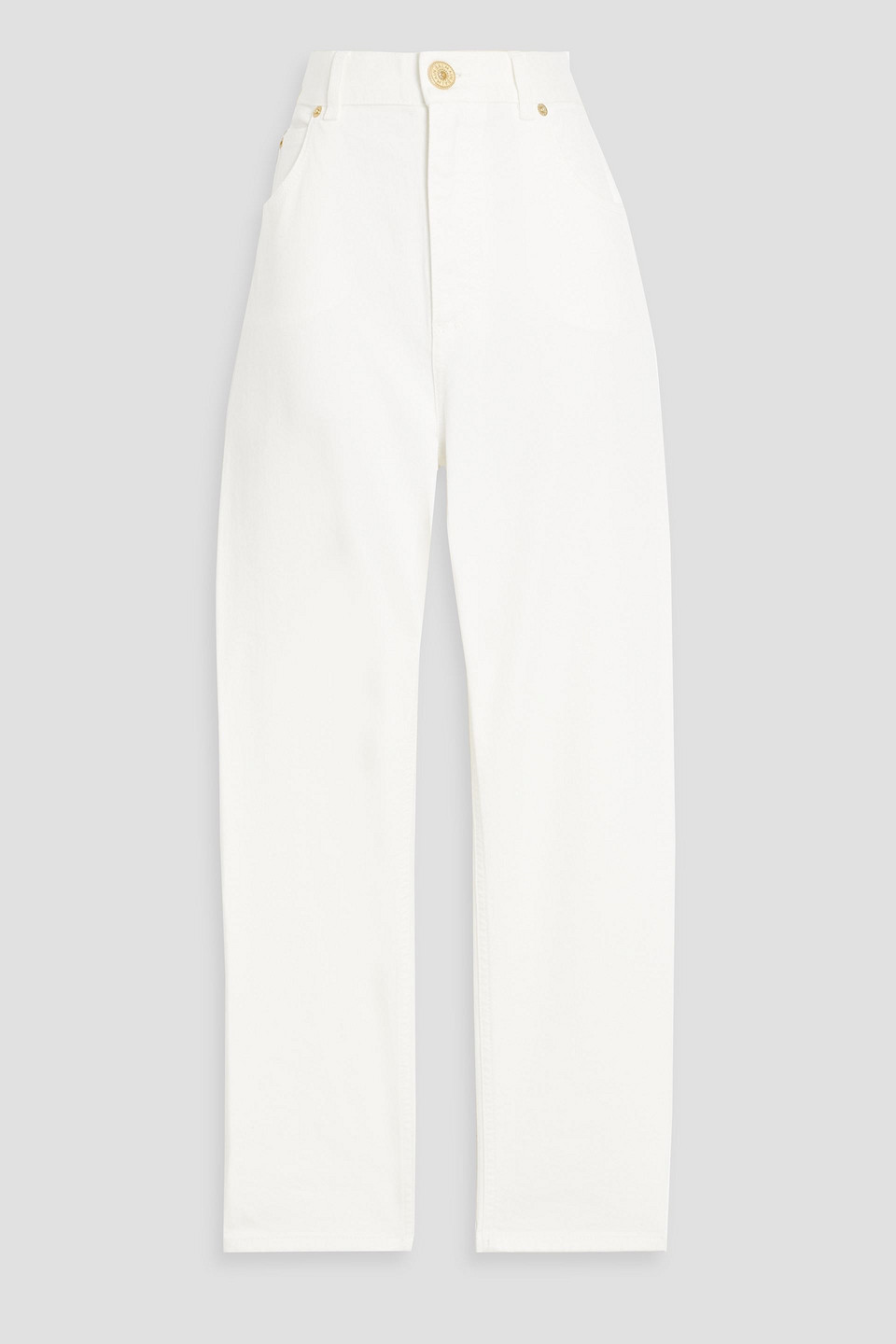 Balmain High-rise Slim-leg Jeans In White