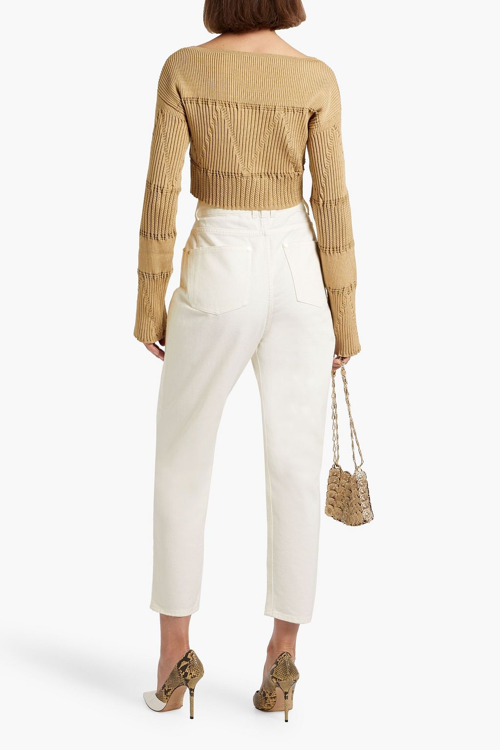 BALMAIN High-rise tapered jeans
