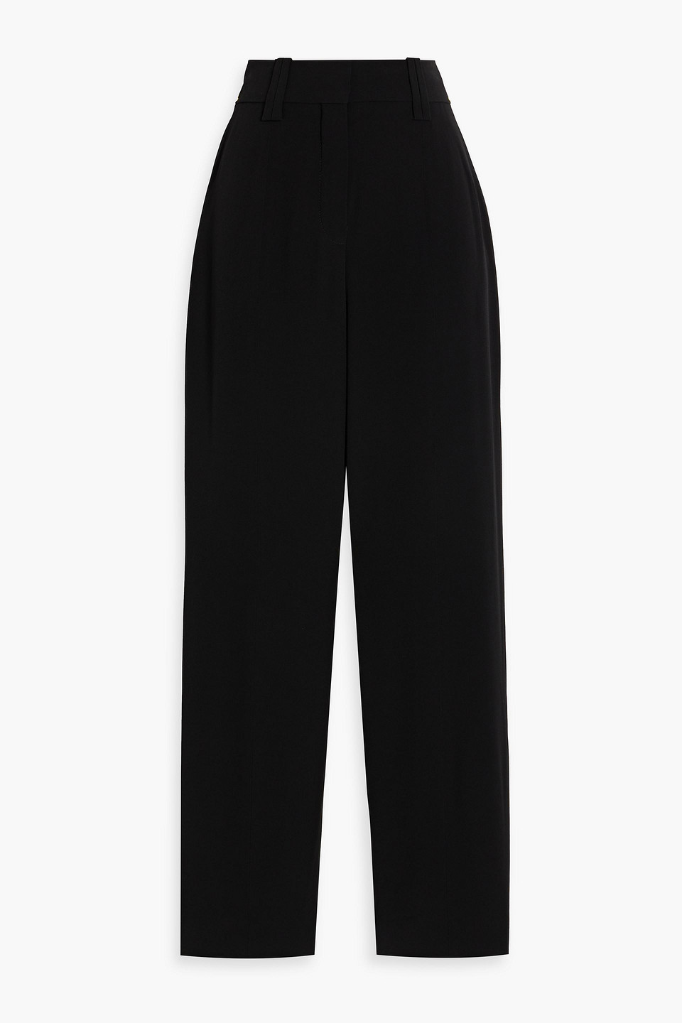 Balmain Crepe Tapered Pants In Black