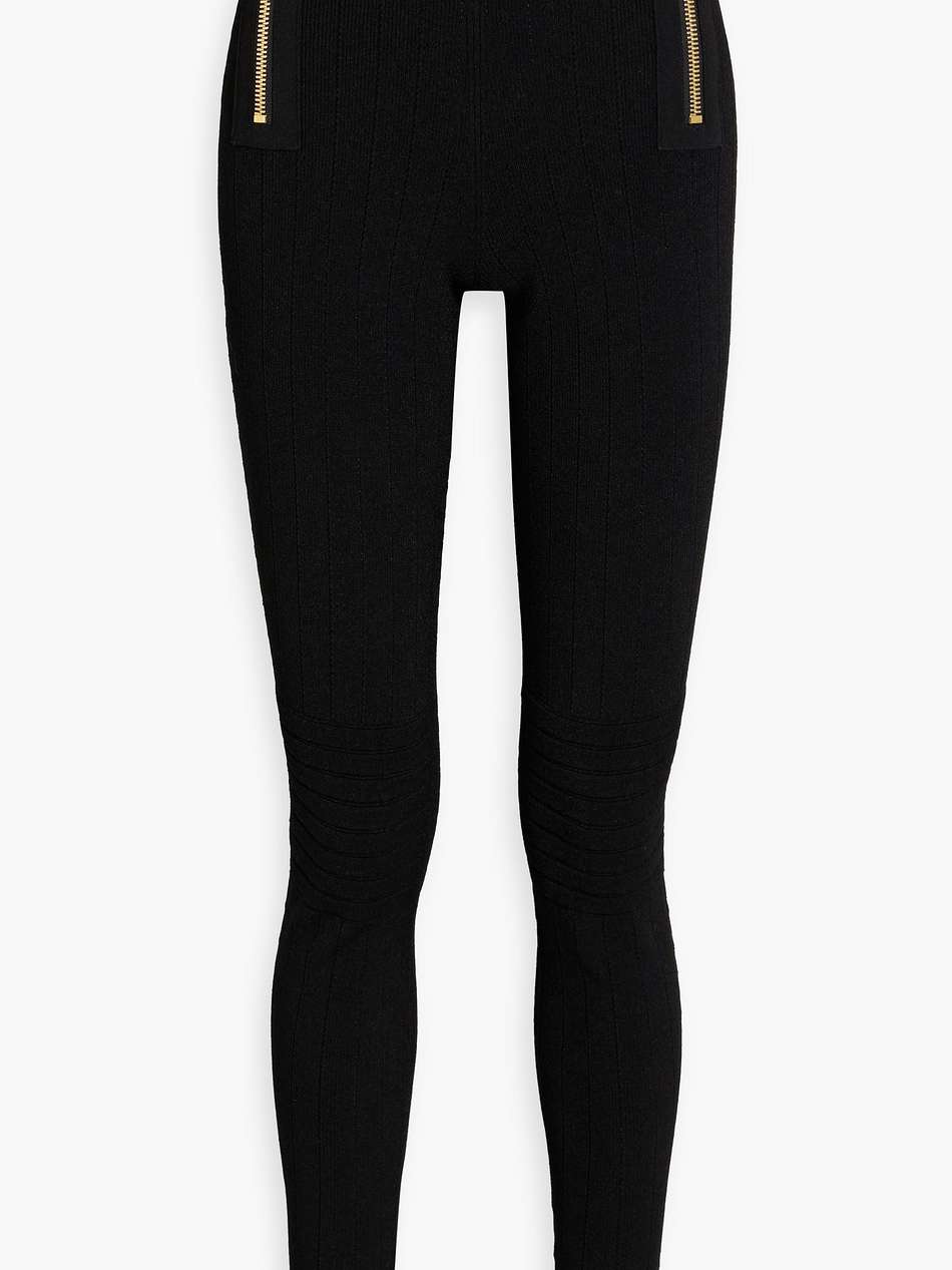 ribbed-knit skinny pants