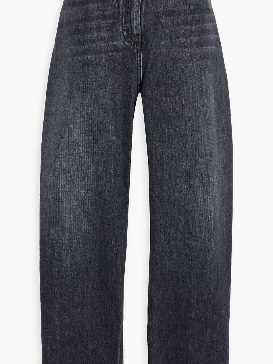 high-rise tapered jeans