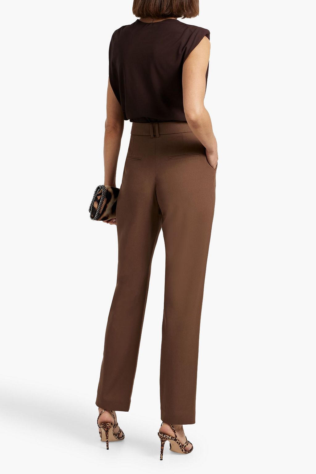 BALMAIN Grain de poudre wool tapered pants