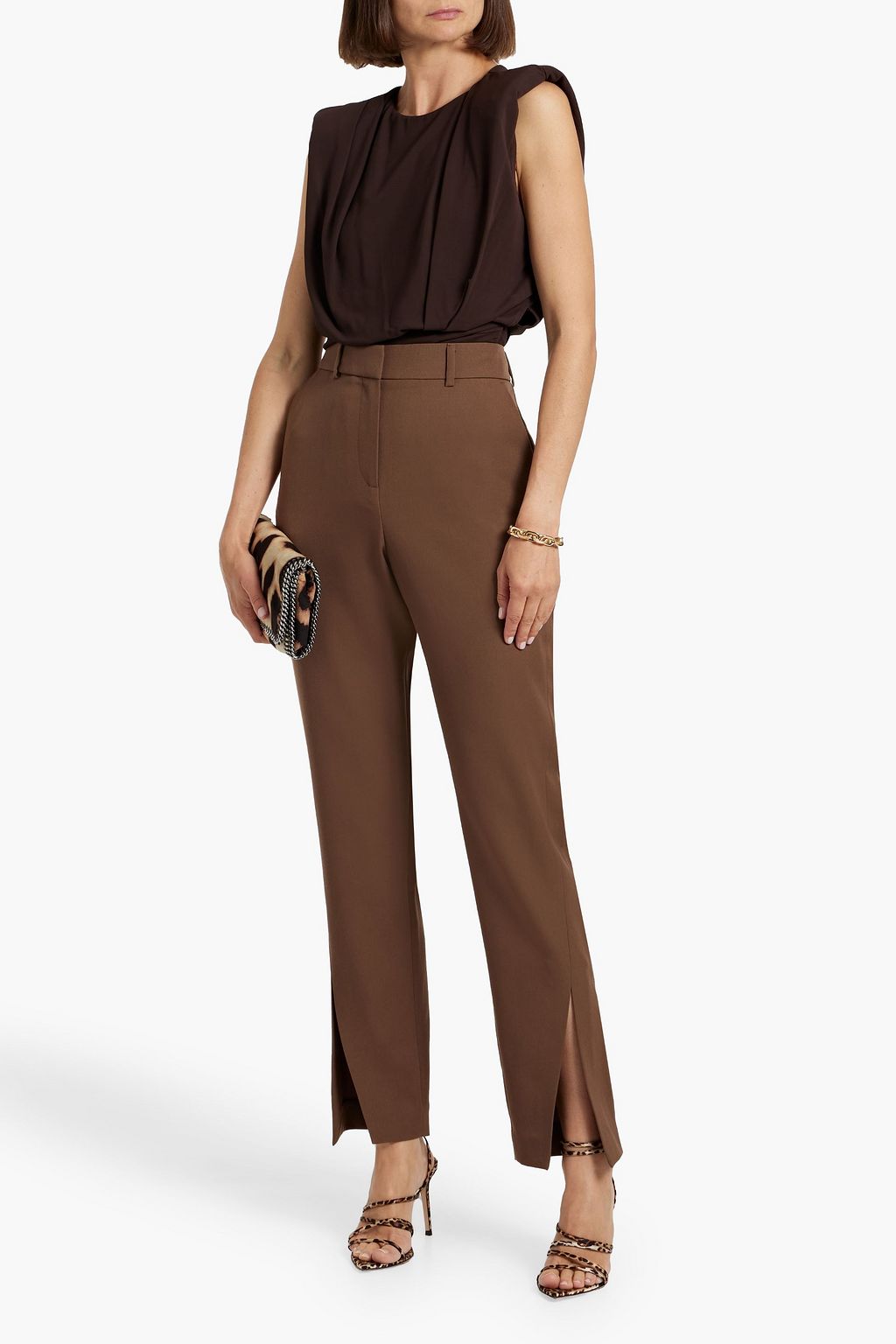 BALMAIN Grain de poudre wool tapered pants