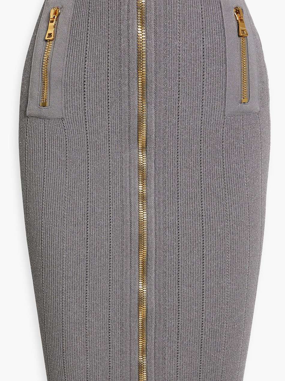 ribbed-knit pencil skirt