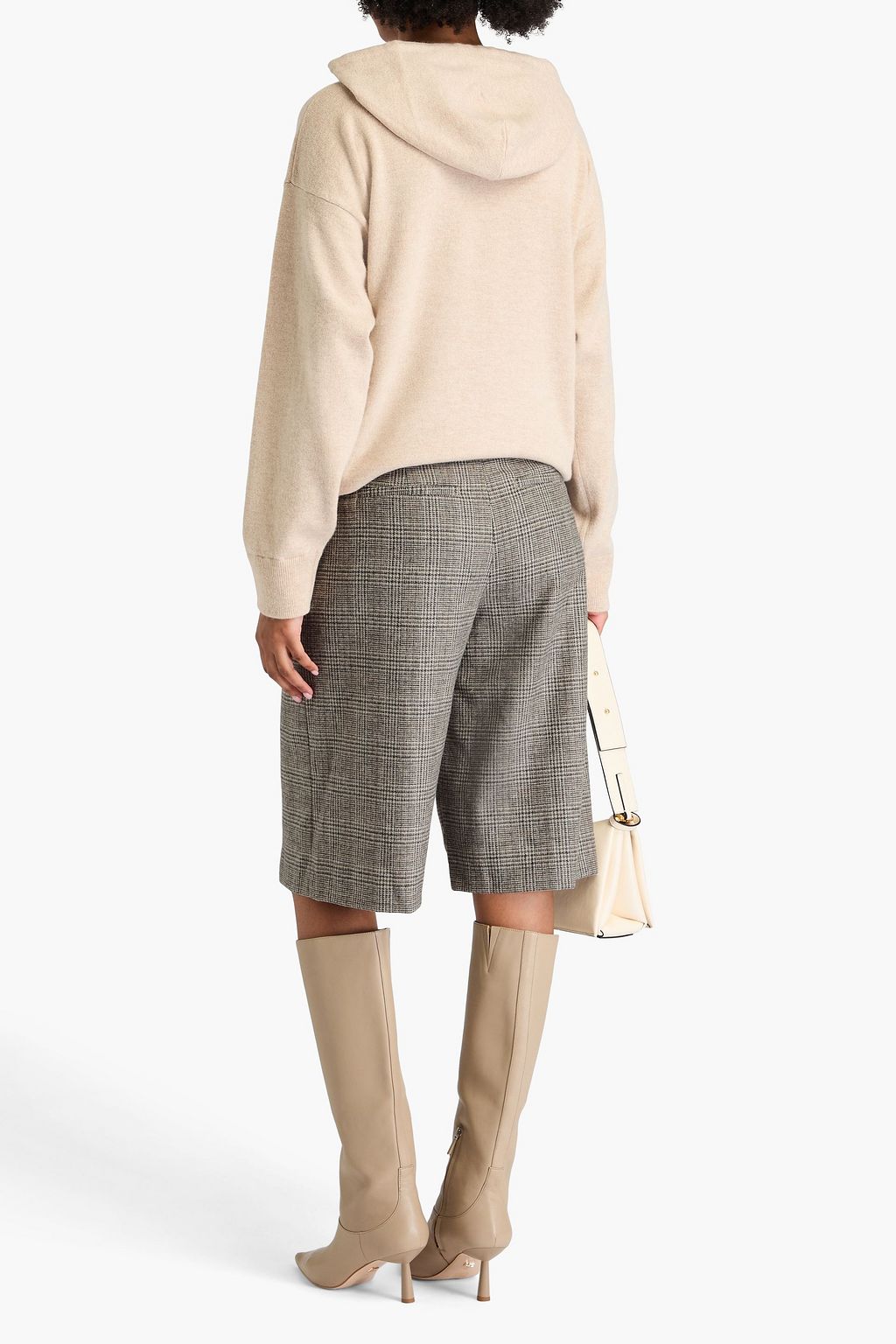 VINCE. ウール混フランネル ショートパンツ グレンチェック