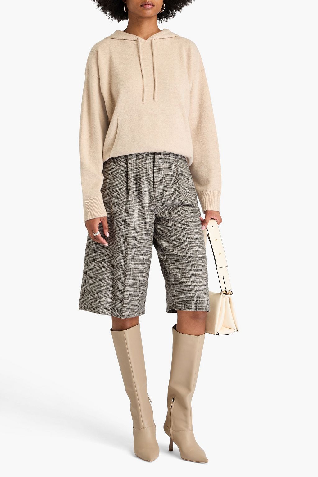 VINCE. ウール混フランネル ショートパンツ グレンチェック