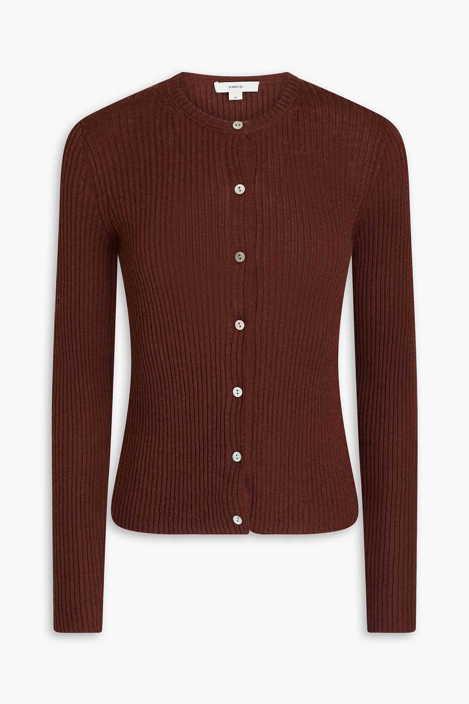 . Ribbed cashmere and silk-blend cardigan