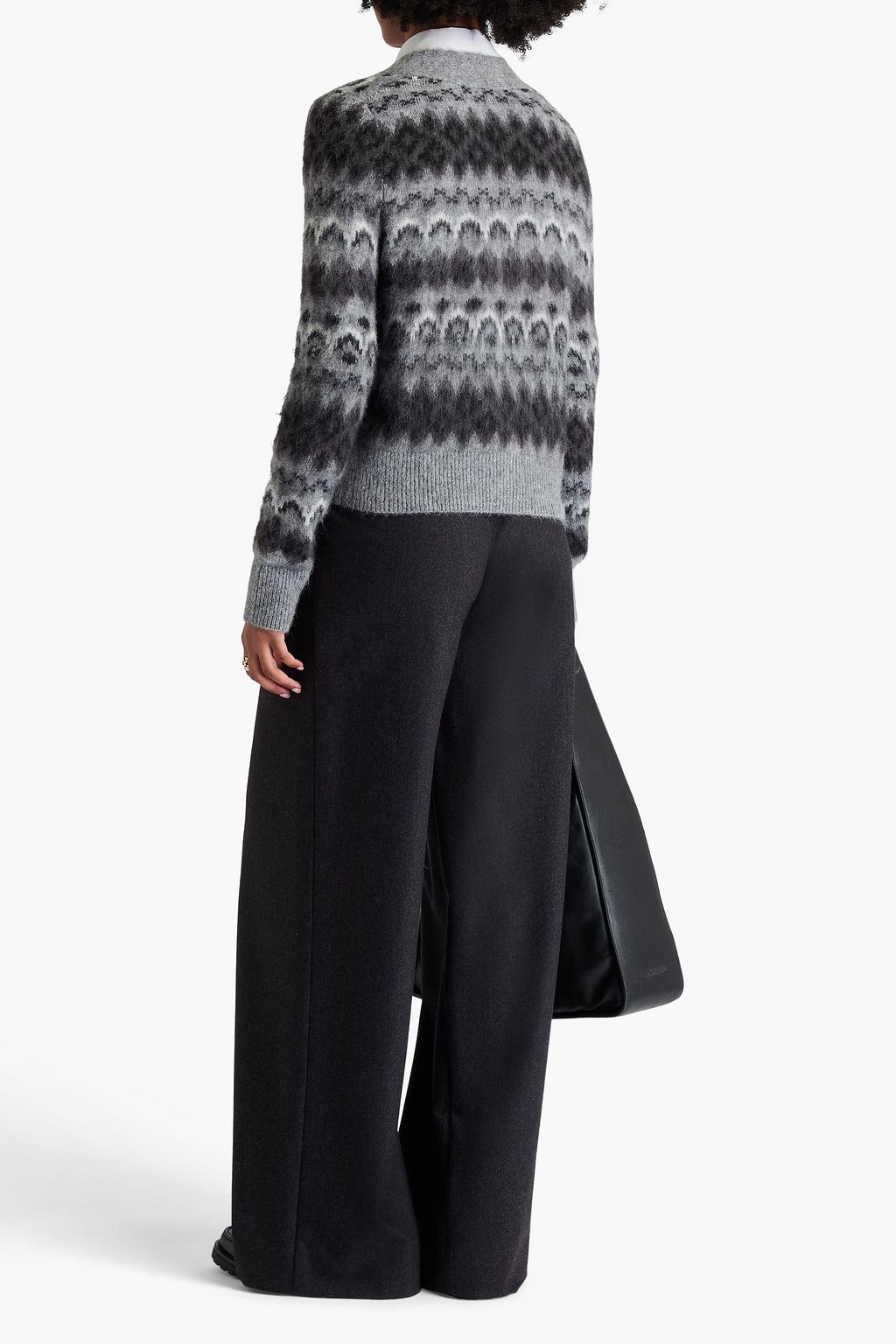 VINCE. Fair Isle brushed knitted sweater