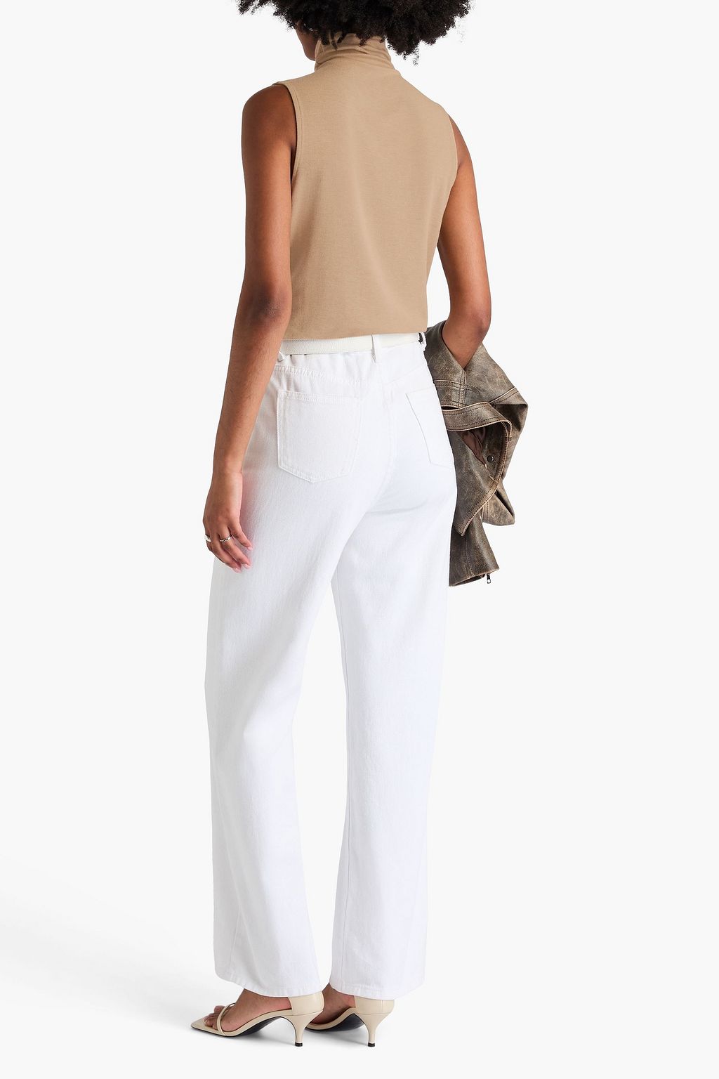 VINCE. Modal-blend jersey turtleneck top
