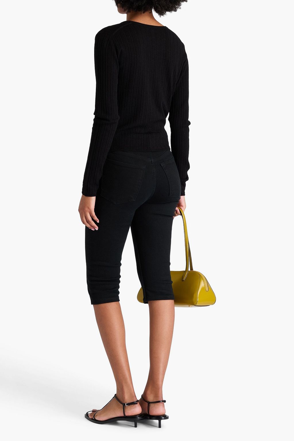 VINCE. Pointelle-knit wool-blend top