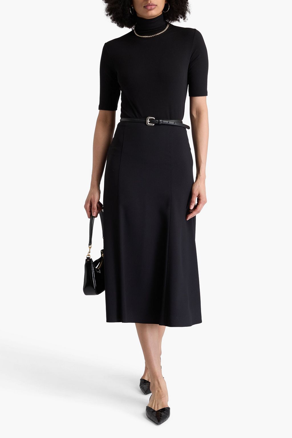 VINCE. Modal-blend jersey turtleneck top