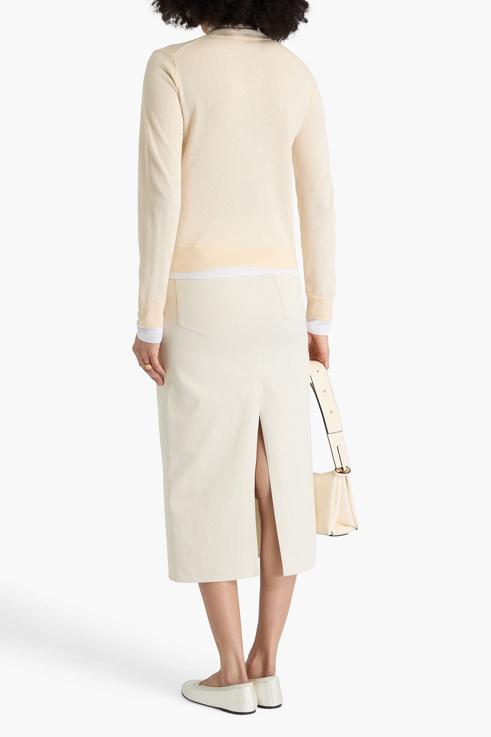  Vince. - Cotton-blend Turtleneck Sweater - Neutral - Xs 