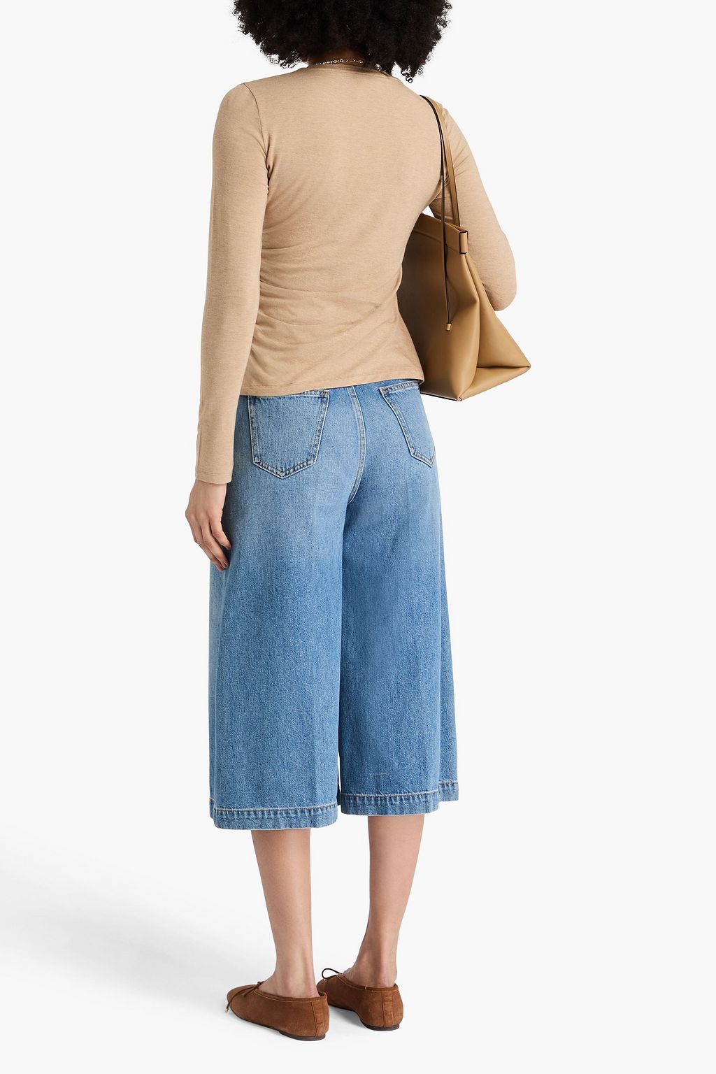 VINCE. Ruched jersey top