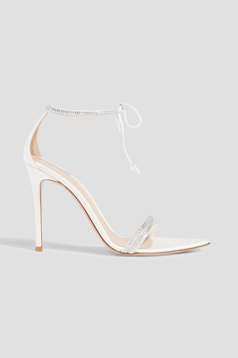 Gianvito Rossi Montecarlo Crystal-embellished Suede And Satin Sandals