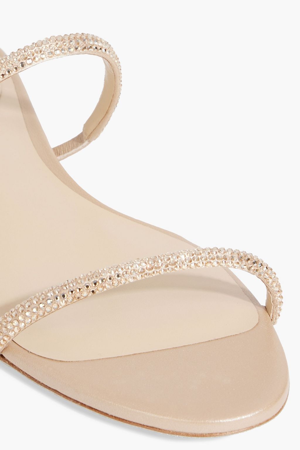 RENE' CAOVILLA Cleo crystal-embellished satin sandals